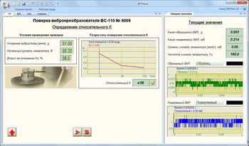 поверка вибродатчиков - определение относительного коэффициента поперечного преобразования
