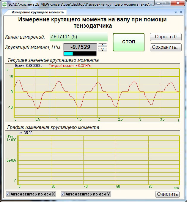 Измерение крутящего момента