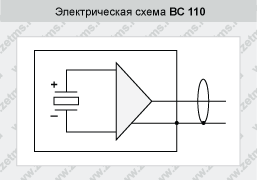Электрическая схема акселерометра ВС 110 Электрическая схема акселерометра ВС 110