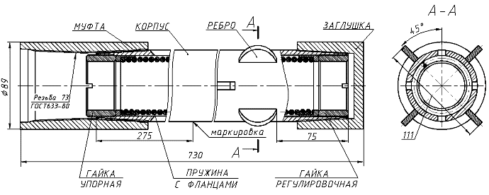 Фильтр скважинный регулируемый ФРНП-1УМ