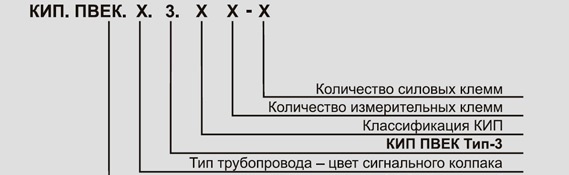 КИП ПВЕК Тип-3 - условное обозначение