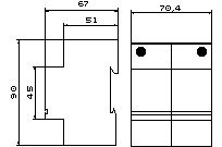 Габаритный чертеж PI-L63/15