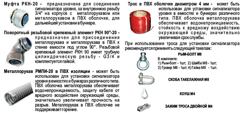 Дополнительное оборудование к сигнализаторам серии СУ-Е-...