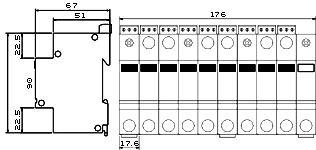 Габаритный чертеж SPC3.0 120 IT/400 (DS), SPC3.0 120 IT/500 (DS), SPC3.0 150 IT/400 (DS)