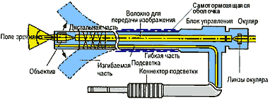 Схема полужесткого эндоскопа